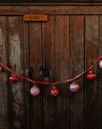 72" Long Pink and Red Mercury Glass Garland