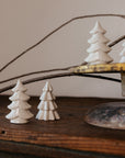 Set of 6 White Stoneware Trees