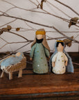 Set of 3 Felted Wool Nativity Ornaments