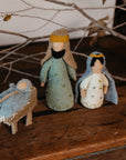 Set of 3 Felted Wool Nativity Ornaments