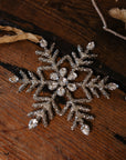 6" Beaded Snowflake Ornament