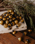 Set of 36 Gold Miniature Mercury Glass Ornaments