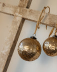 Golden Glitter Ball Ornaments