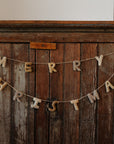 Merry Christmas Felted Wool Garland Banner