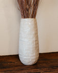 Tall Cream Vase
