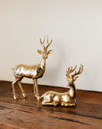 Golden Finish Reindeer Figurines