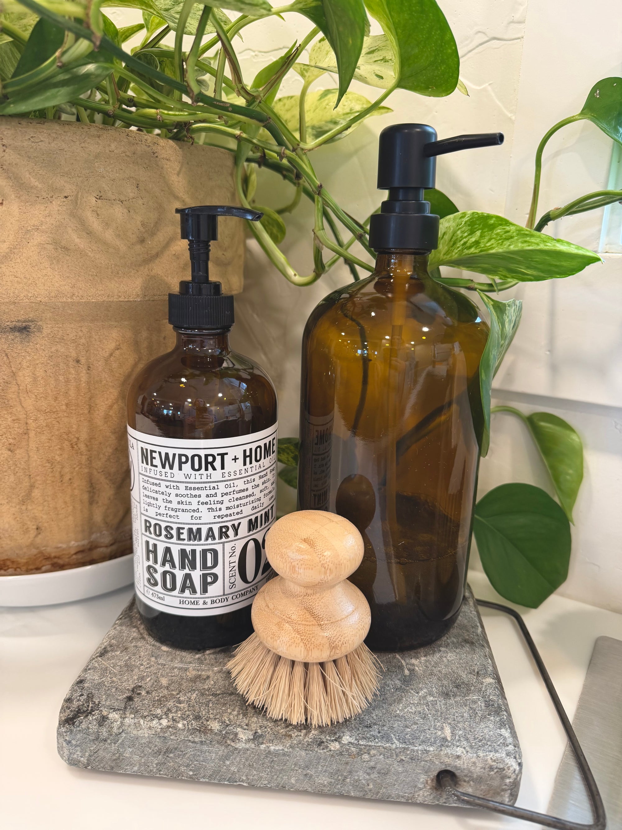 Amber Soap Dispenser