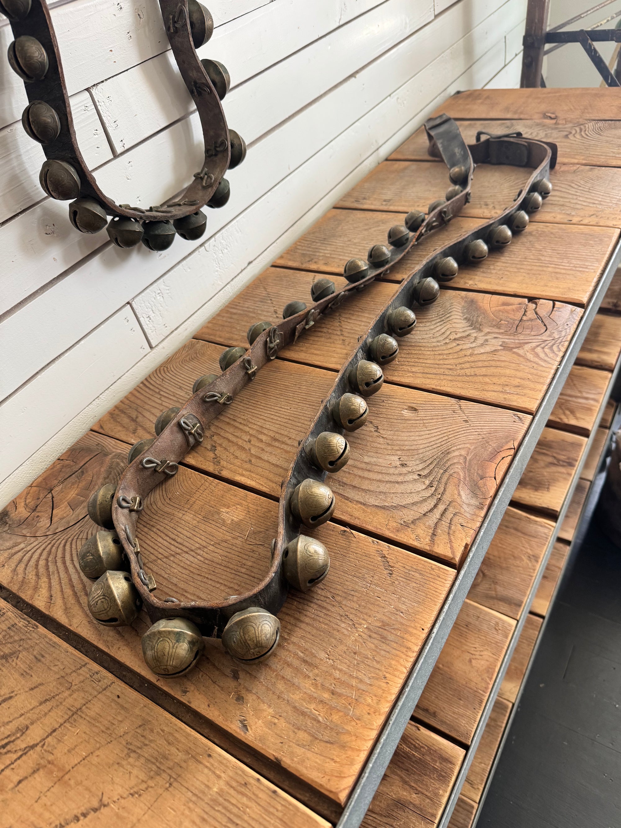 Brass Antique Sleigh Bells Raffle Ticket