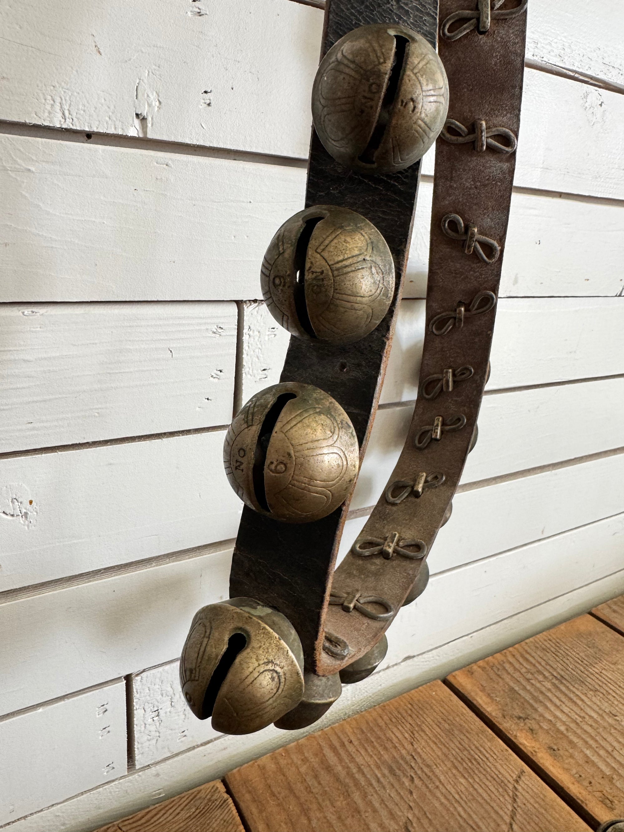 Brass Antique Sleigh Bells Raffle Ticket