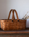 Large Vintage Wooden Basket
