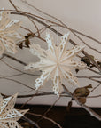 Set of 4 6in. Cream Paper Snowflakes
