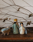 Set of 3 Felted Wool Nativity Ornaments