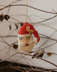 Felted Wool Santa Ornament
