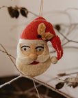Felted Wool Santa Ornament