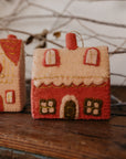 Felted Ginger Bread House Ornaments