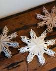 Folded Paper Snowflake Ornaments