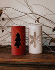 Terra Cotta Christmas Candle Holders