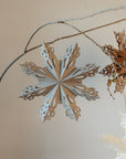 Folded Paper Snowflake Ornaments