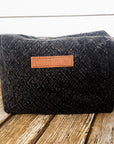 Charcoal Woven Makeup Bag