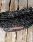 Charcoal Woven Makeup Bag