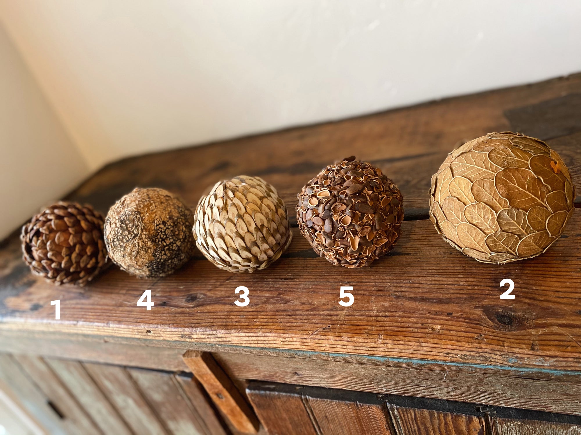 Give your home some Christmas cheer with nature inspired ornaments! Sold separately, 5 styles available. Holiday home decor and home styling services by At the Farmhouse.